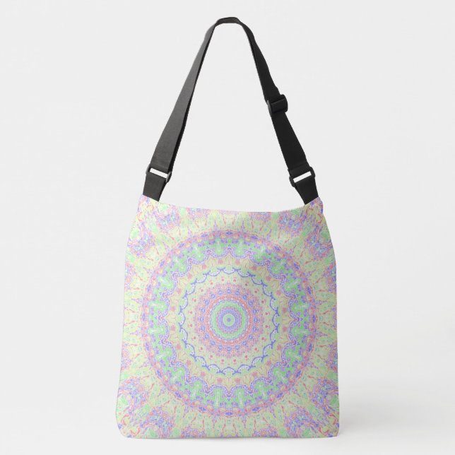 Colorful Kaleidoscope Crossbody Bag (Front)