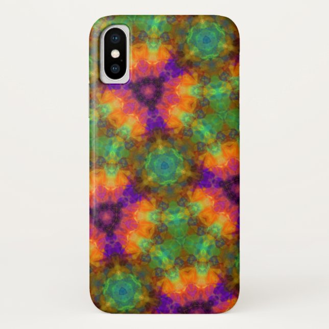 Colorful Kaleidoscope Geometric Pattern Case-Mate iPhone Case (Back)