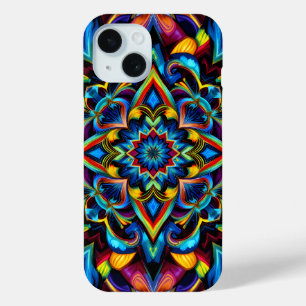 Colorful Kaleidoscope Mandala iPhone 14 Case