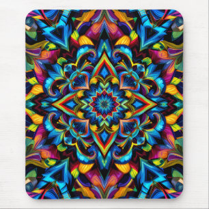 Colorful Kaleidoscope Mandala iPhone 14 Funda Mouse Pad