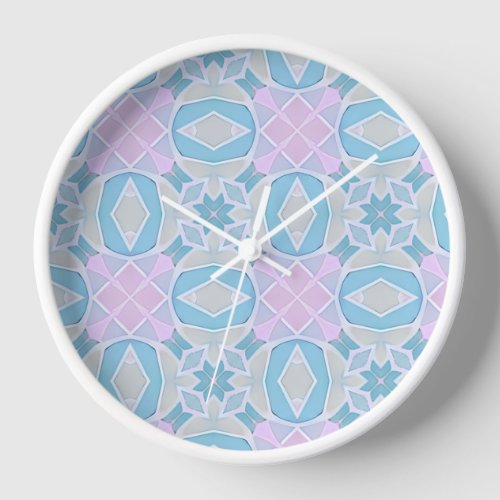 Colorful Kaleidoscope Pattern  Clock