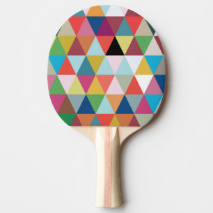 Colorful Kaleidoscope Patterned Ping Pong Paddle