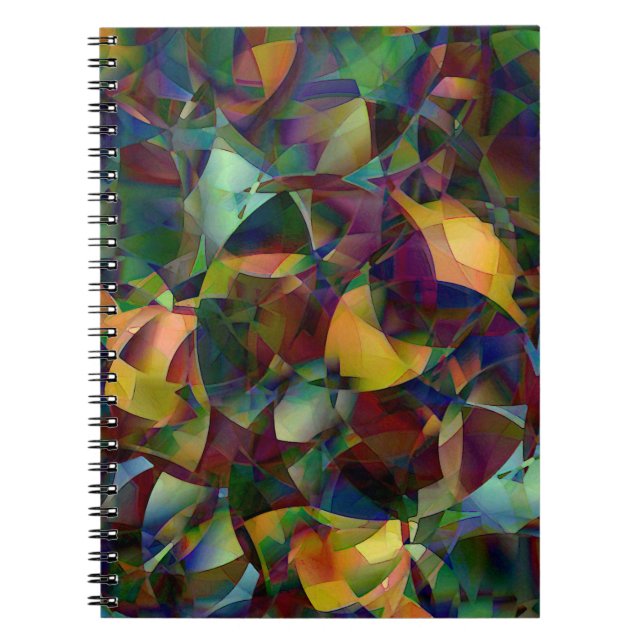 Colorful, Kaleidoscopic Abstract Art Notebook (Front)