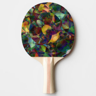 Colorful, Kaleidoscopic Abstract Art Ping Pong Paddle