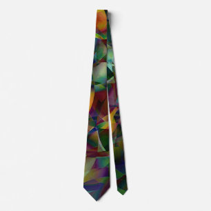 Colorful, Kaleidoscopic Abstract Art Tie