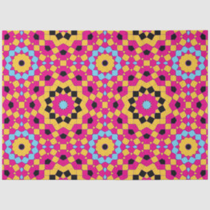 Colorful Kaleidoscopic Mosaic Geometric Pattern Tissue Paper