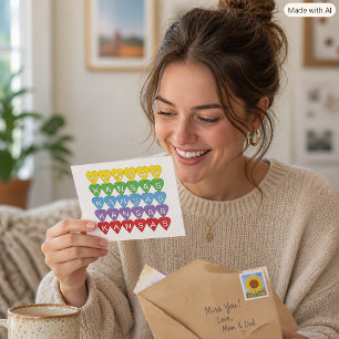 Colorful Kansas Heart State Pride Postcard