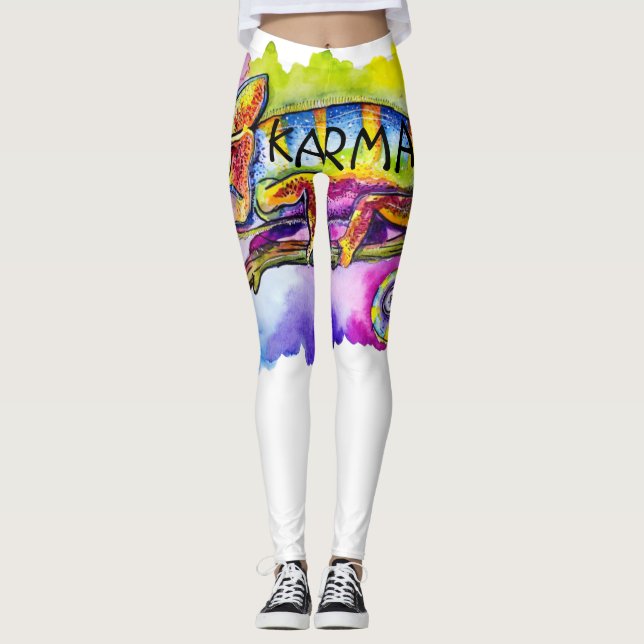 Colorful Karma Chameleon Leggings (Front)