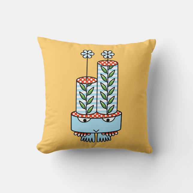 Colorful kawaii cute cartoon character pillows (Front)