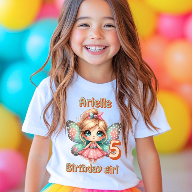 Colorful kawaii fairy butterfly birthday  T-Shirt (Creator Uploaded)
