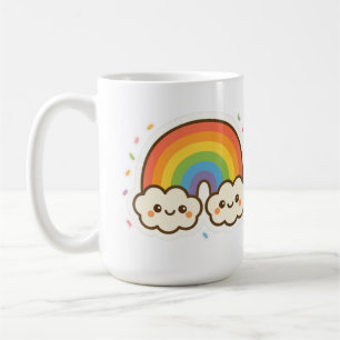 Colorful Kawaii Rainbow Pride Coffee Mug