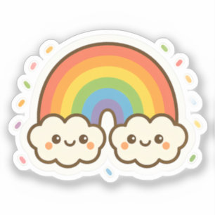 Colorful Kawaii Rainbow Pride Sticker