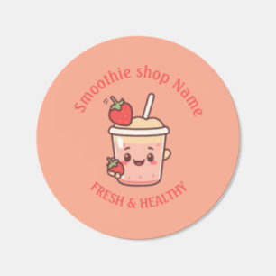 Colorful Kawaii Sweet yogurt Smoothies fruit Juice Classic Round Sticker