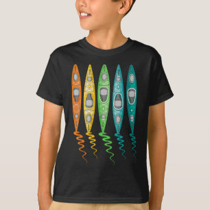 Colorful Kayak Boat Outdoor River Travel Kayaking T-Shirt