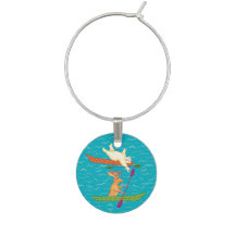 Colorful Kayak Buddies 2 Wine Charm