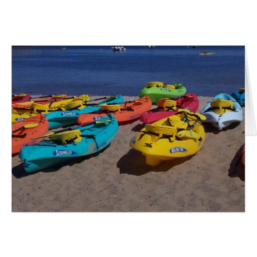 Colorful Kayaks Cards (Front Horizontal)
