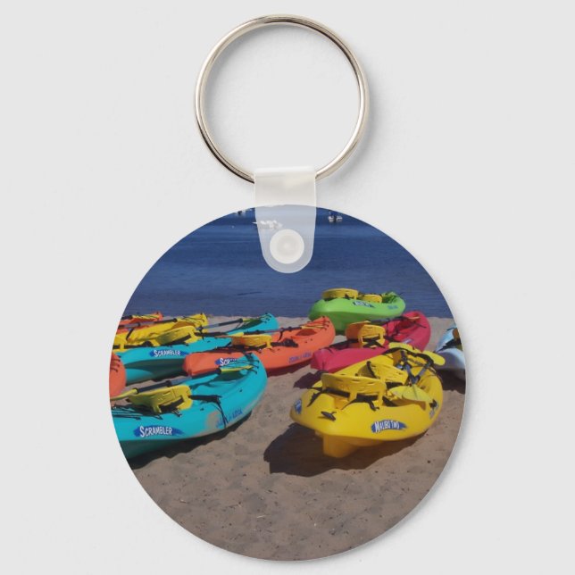 Colorful Kayaks Keychain (Front)