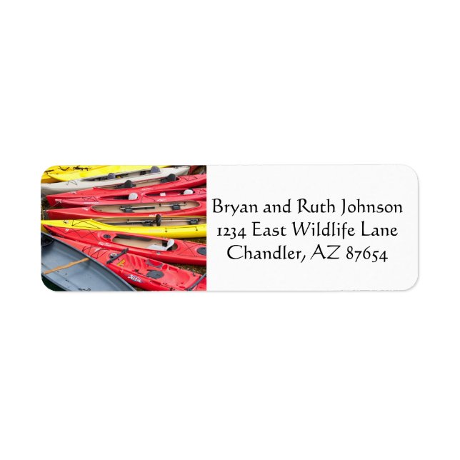 Colorful Kayaks Label (Front)