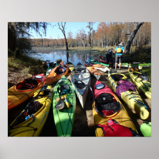 Colorful Kayaks Poster