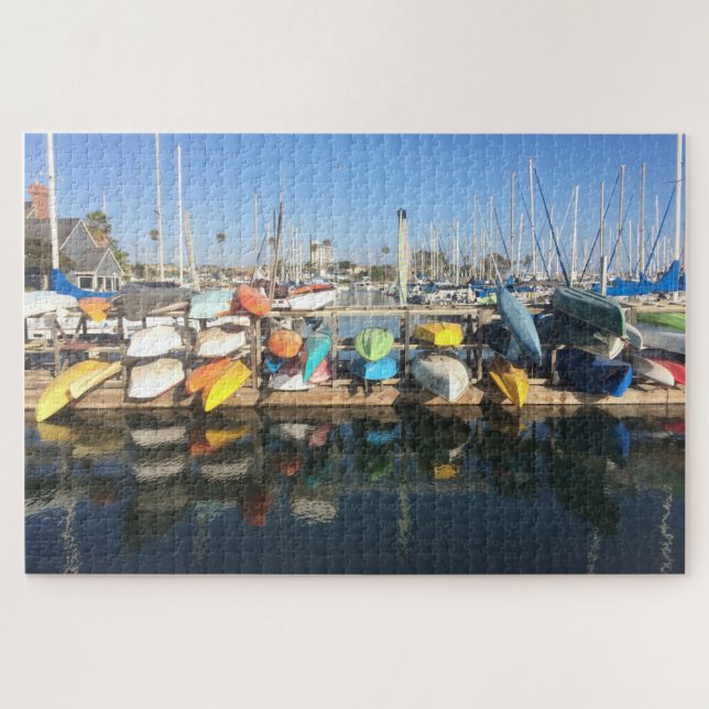 Colorful Kayaks Puzzle (Horizontal)