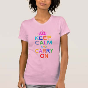 Colorful Keep Calm and Carry On T-Shirt