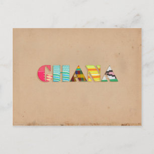 Colorful Kente Cloth from Ghana Africa Postcard