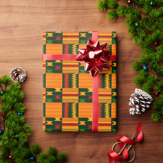 Colorful Kente Pattern Wrapping Paper