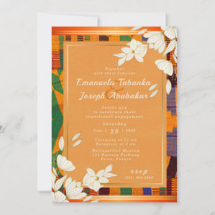 Colorful Kente Wedding Invitation Ankara