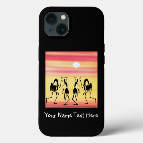 Colorful Kenya African Art Sunset Breakdance iPhone 13 Case