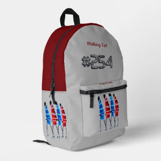 Colorful Kenya Maasai Traditional Art Walking Tall Printed Backpack