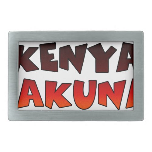 Colorful Kenyan Cheer Jambo Hakuna Matata Delight Rectangular Belt Buckle