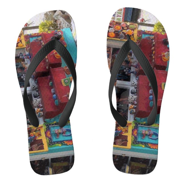 Colorful Key West Flip Flops (Footbed)