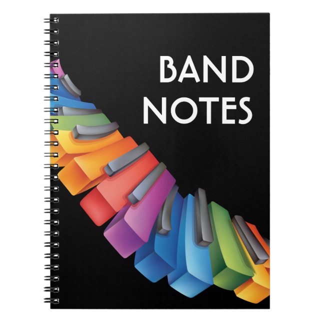 Colorful Keyboard Cool Music Notebook (Front)