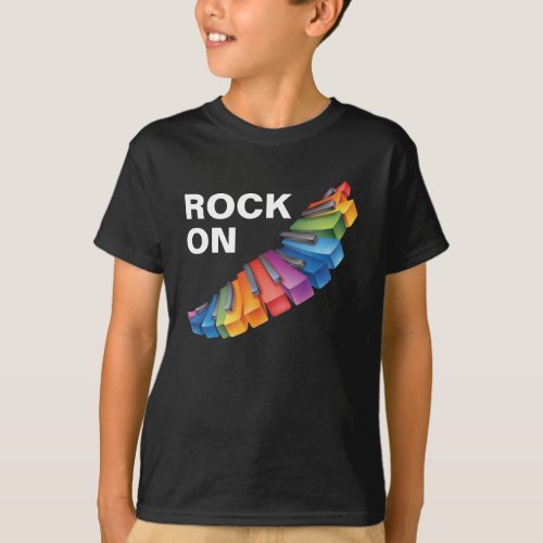 Colorful Keyboard Cool Music T_Shirt