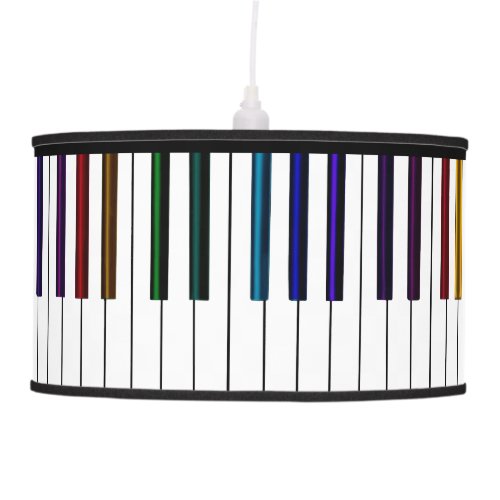 Colorful Keyboard Piano Keys 2 Music Hanging Lamp