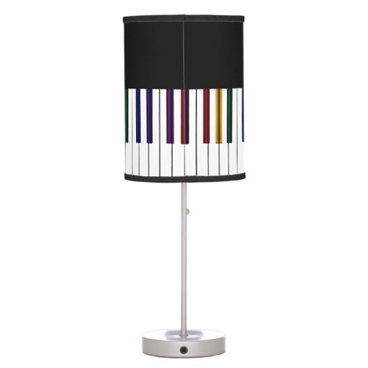 Colorful Keyboard Piano Keys Music Table Lamp (Back)