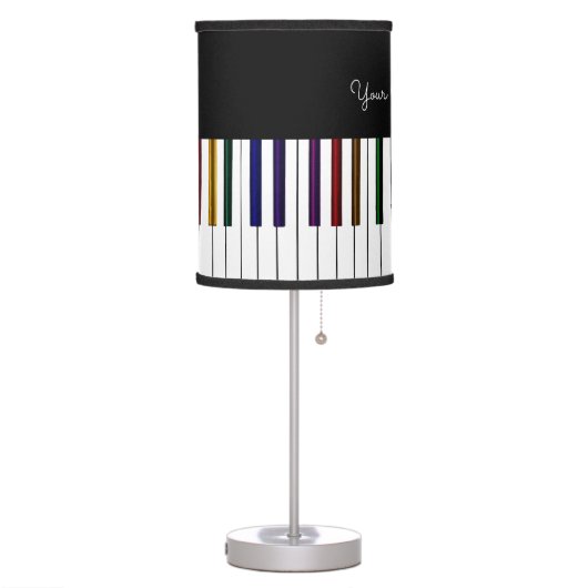 Colorful Keyboard Piano Keys Music Table Lamp (Left)