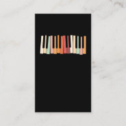 Colorful Keyboard Piano Keys Retro Pianist Business Card at Zazzle