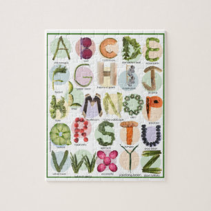 Colorful Kids Alphabet Puzzle - Educational Food