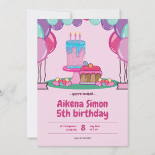 Colorful Kid's Birthday Invitation