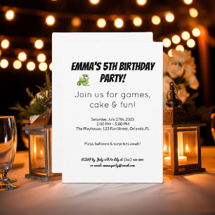 Colorful Kids Birthday Invitation