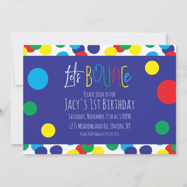 Colorful Kids Birthday Jump Bounce House Park (Front)