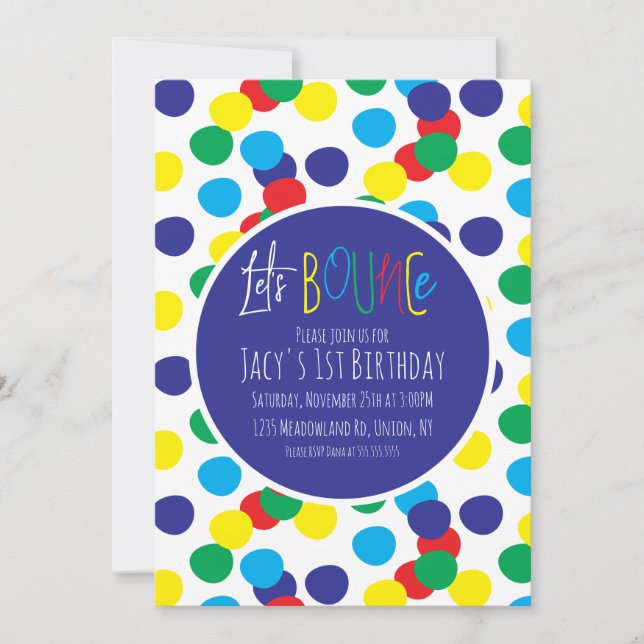 Colorful Kids Birthday Jump Bounce Trampoline Park (Front)