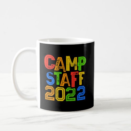 Colorful Kids Camp Staff 2022 Host Summer Counselo Coffee Mug
