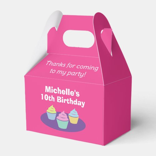 Colorful kids cupcake Birthday party favor boxes