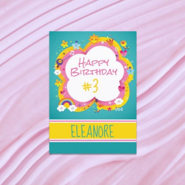 Colorful Kid's Custom Birthday  Card (Creator Uploaded)