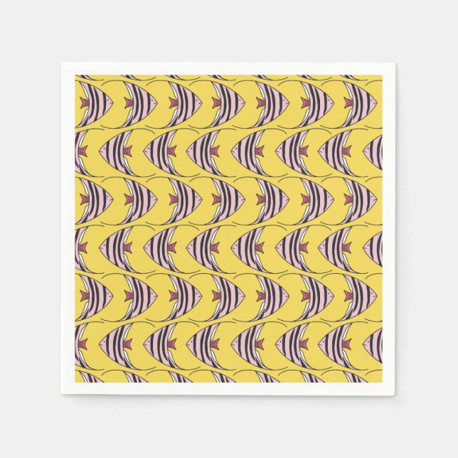 Colorful kids fish pattern napkins (Front)