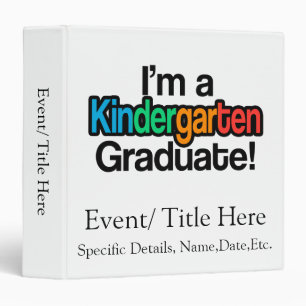 Colorful Kids Graduation Kindergarten Graduate Binder