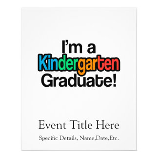 Colorful Kids Graduation Kindergarten Graduate Flyer