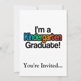 Colorful Kids Graduation Kindergarten Graduate Invitation
